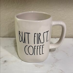 Rae Dunn White and Black Ceramic Mugs